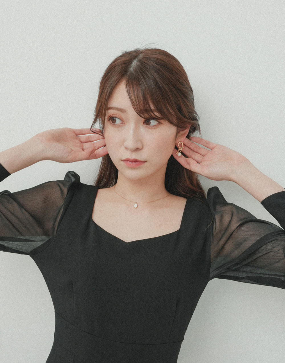sheer sleeve mermaid onepiece | 詳細画像9
