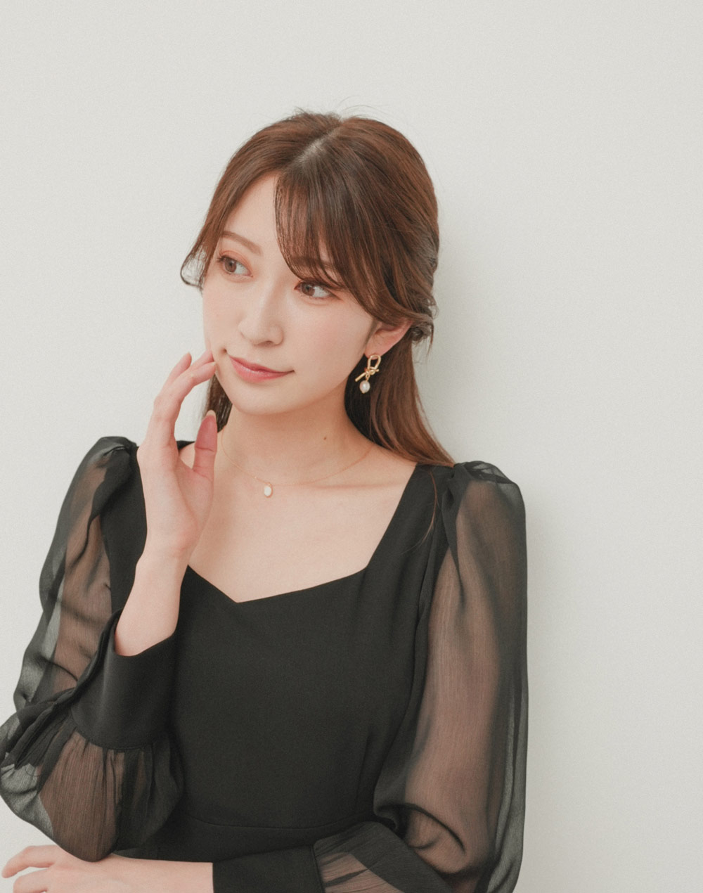 sheer sleeve mermaid onepiece | 詳細画像12