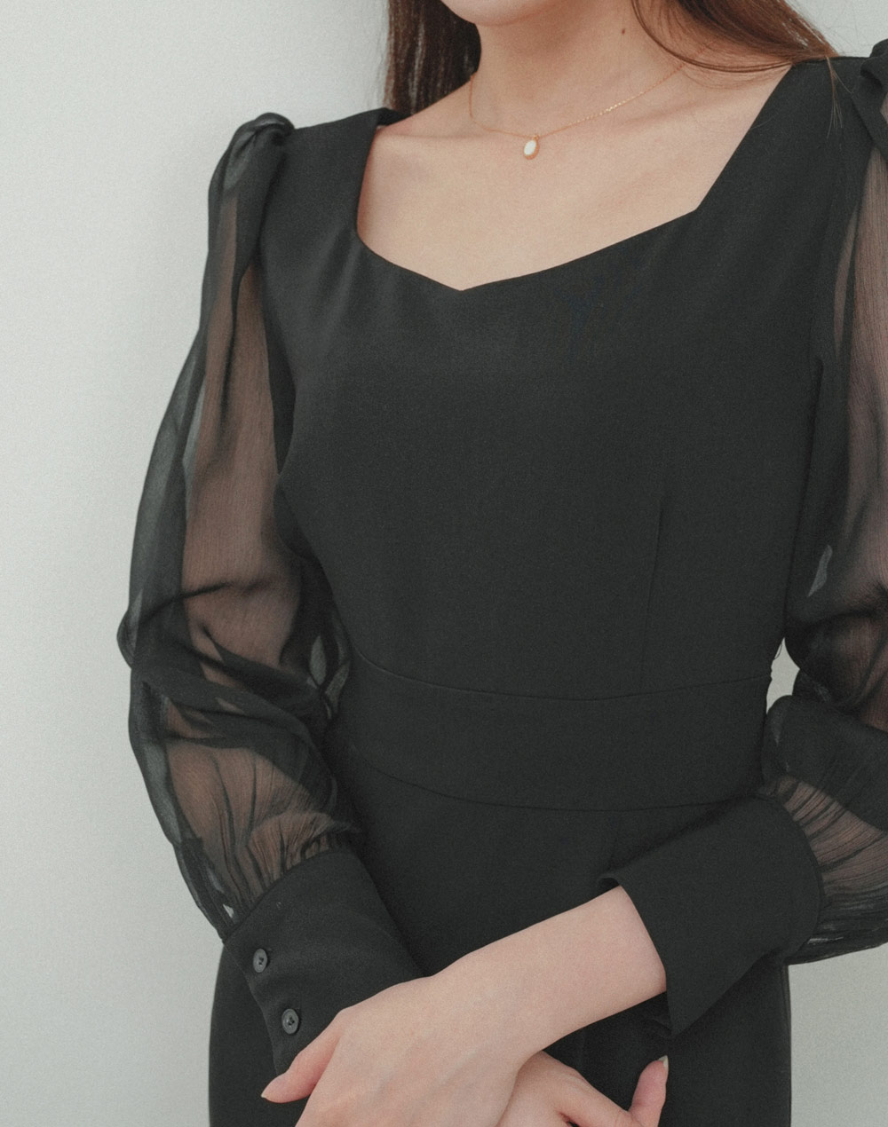 sheer sleeve mermaid onepiece | 詳細画像13
