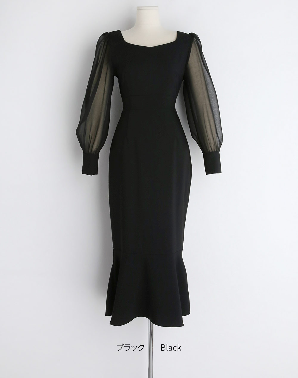 sheer sleeve mermaid onepiece | 詳細画像16