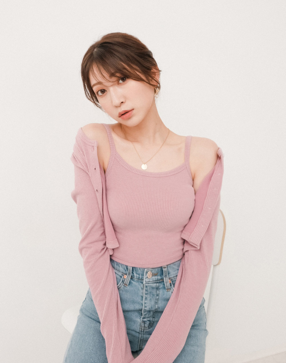 sleeveless& cropped cardigan set | 詳細画像7