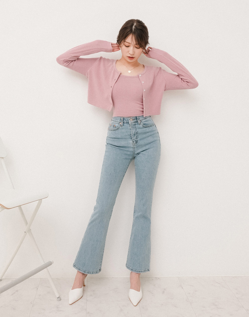 high waist flare jeans | 詳細画像2