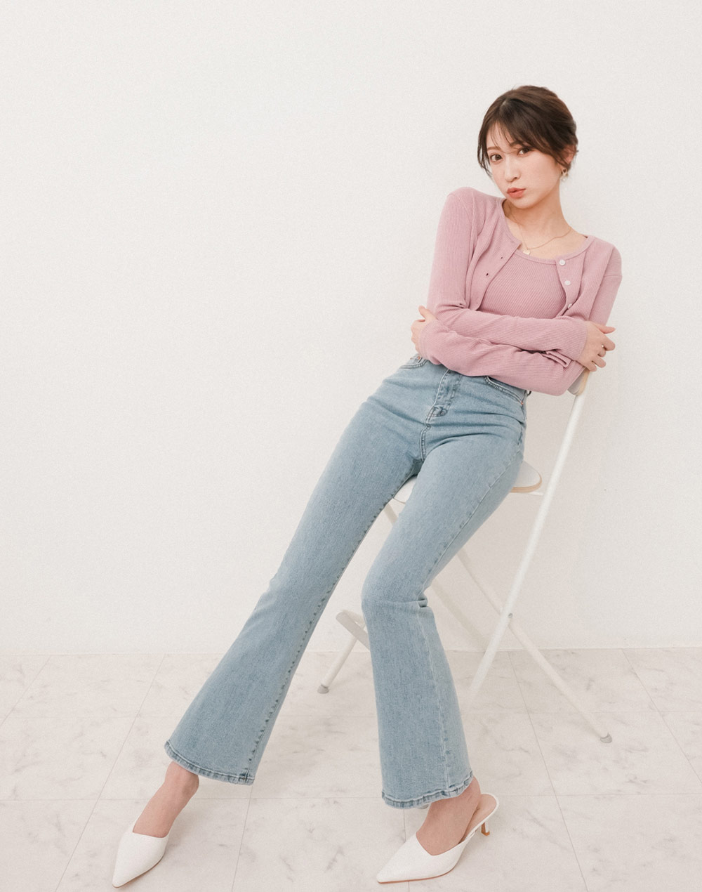 high waist flare jeans | 詳細画像3