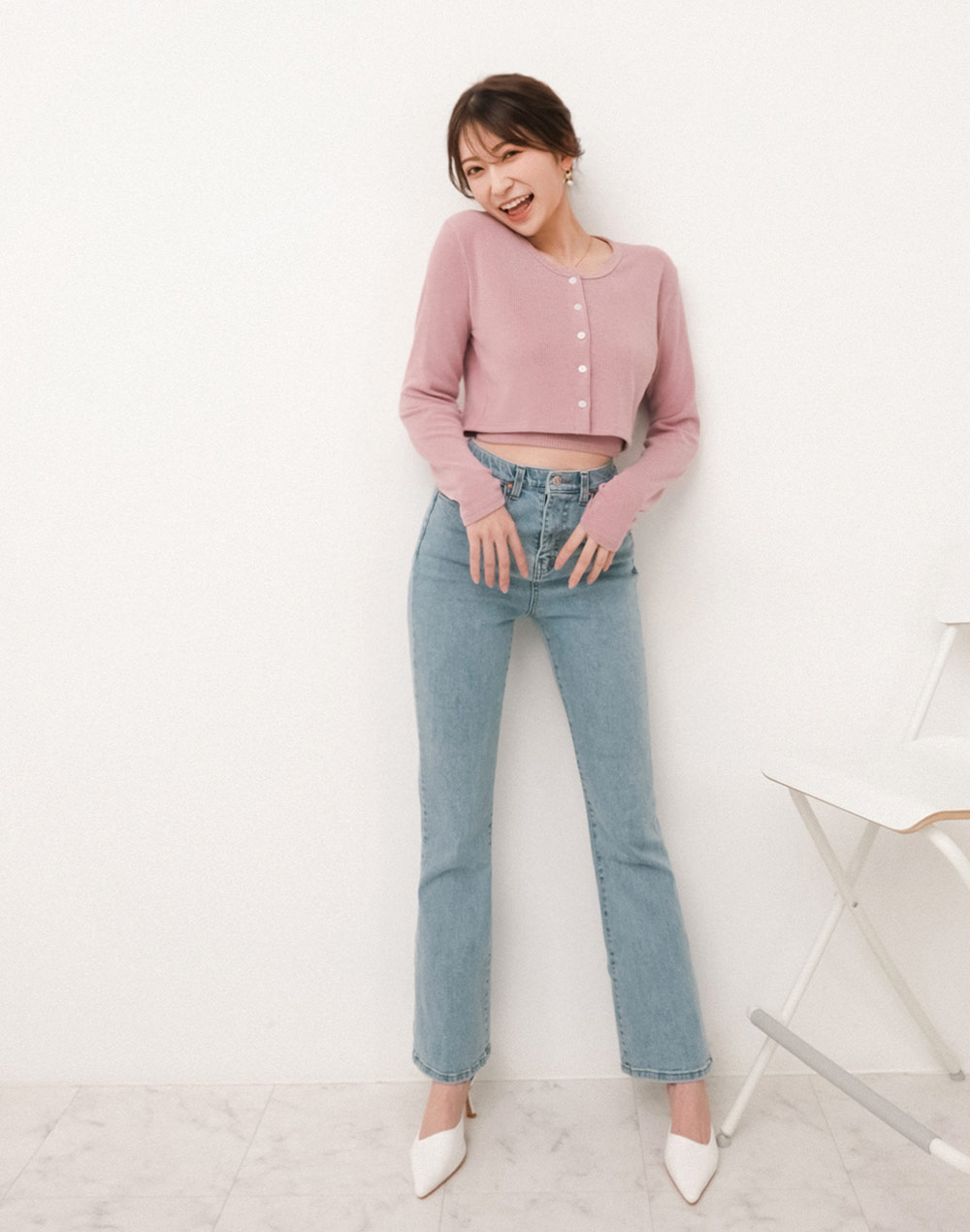 high waist flare jeans | 詳細画像6