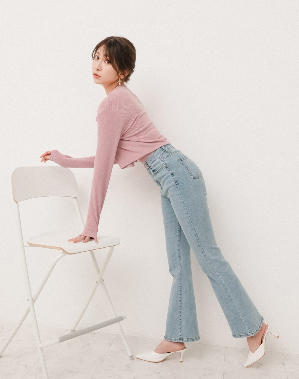 high waist flare jeans | 詳細画像8