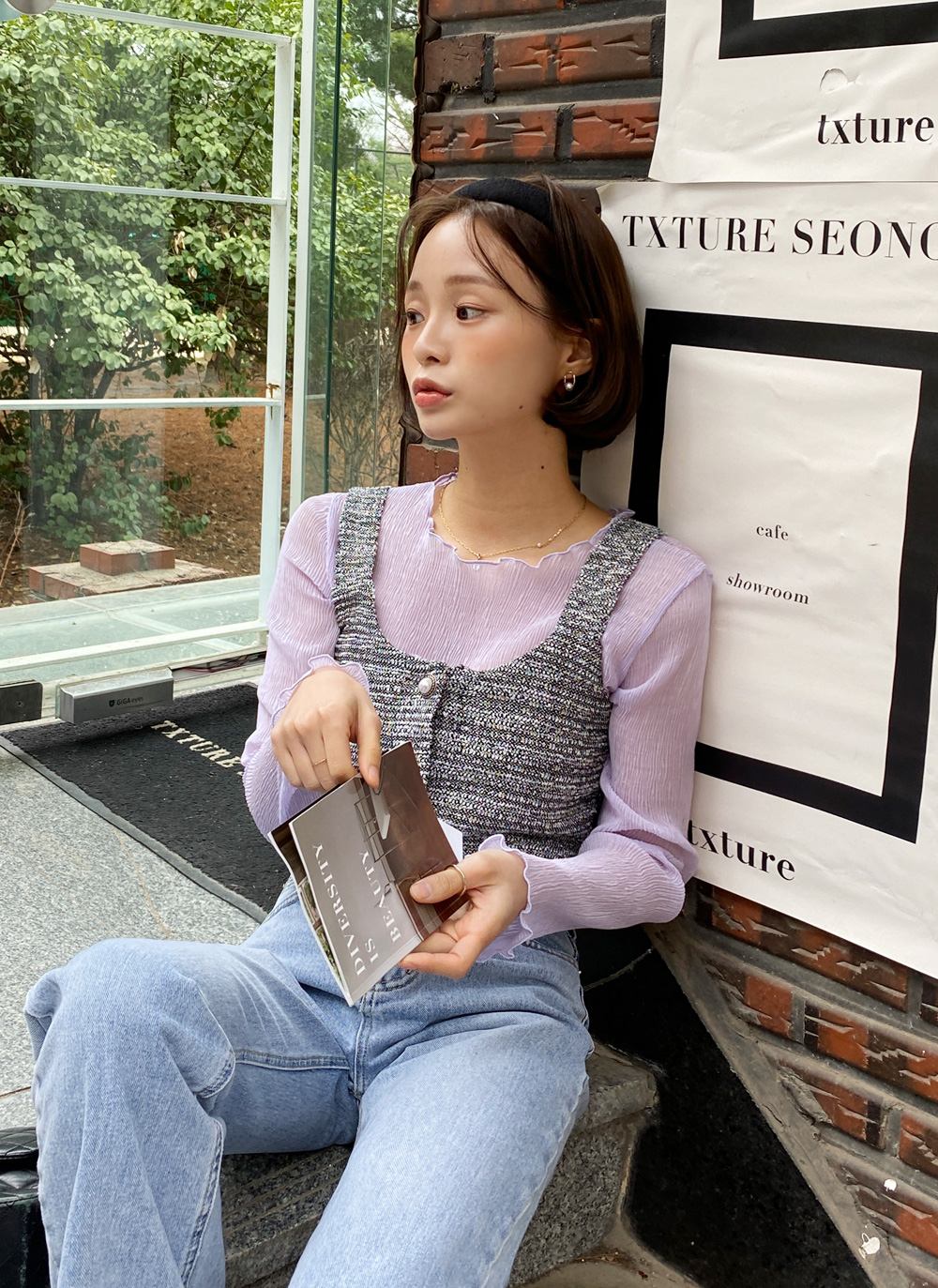 ワイドライトブルーデニムパンツ・全1色 | レディースファッション通販