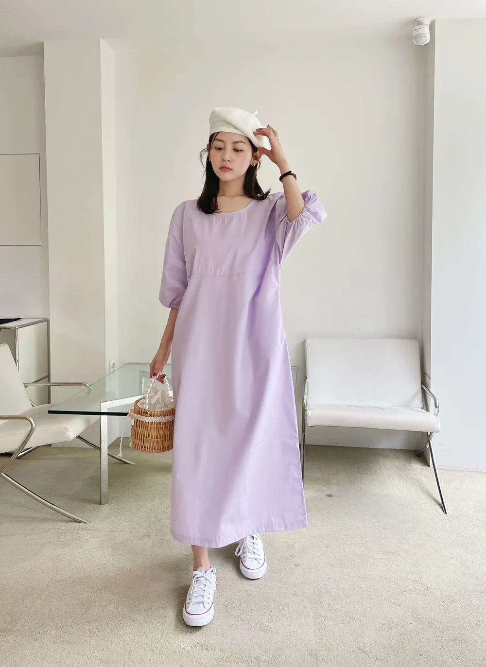 パフスリーブワンピース・全3色 | レディースファッション通販 - DHOLIC 