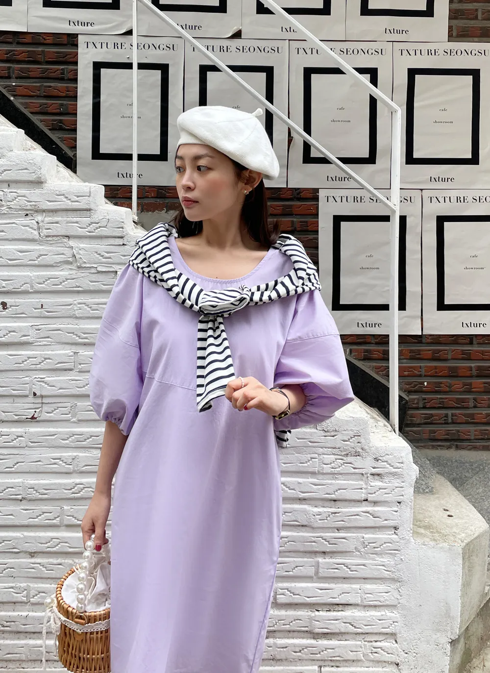 パフスリーブワンピース・全3色 | レディースファッション通販 - DHOLIC 