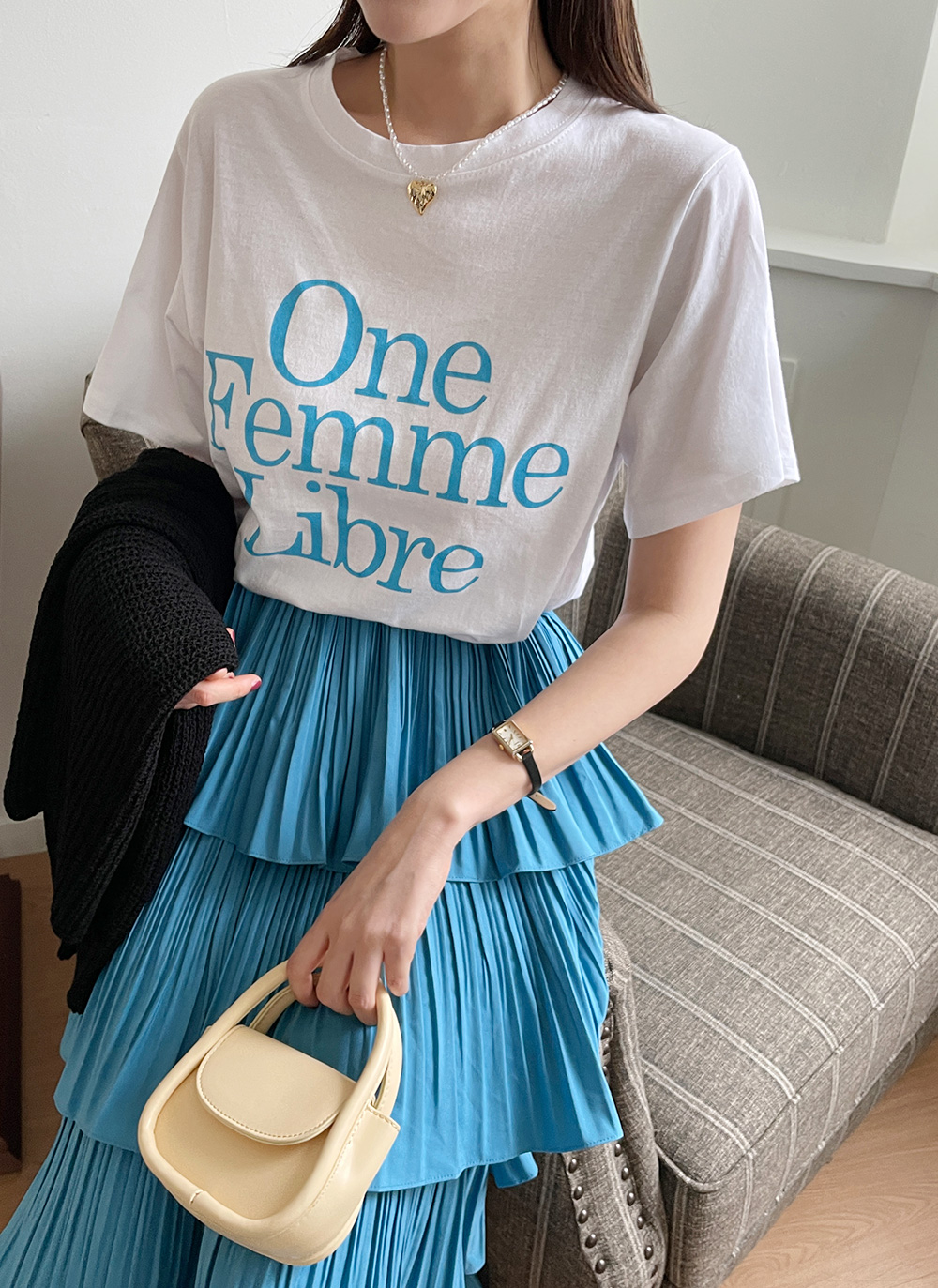 One Femme Libre半袖Tシャツ・全4色 | DHOLIC | 詳細画像2