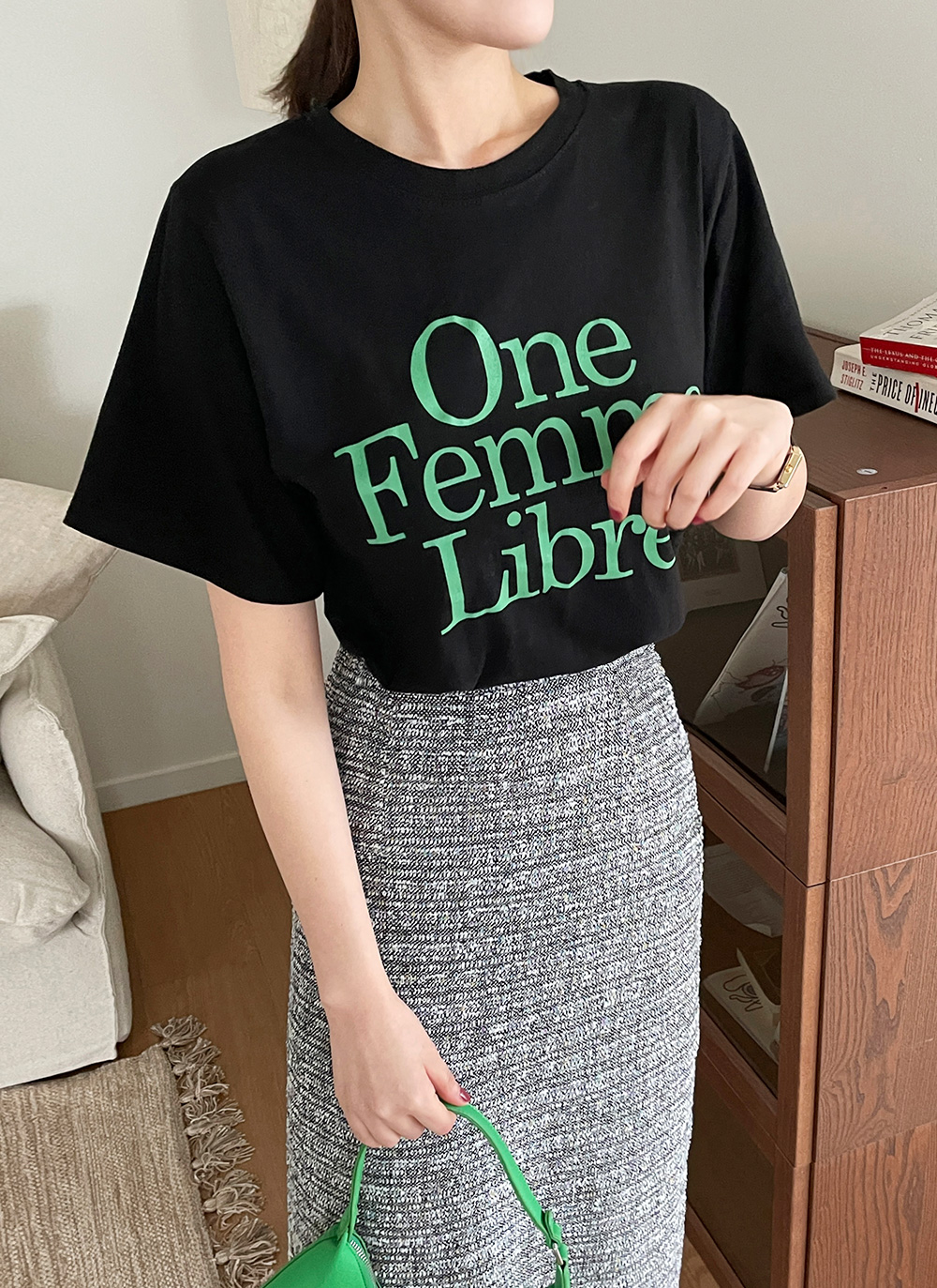One Femme Libre半袖Tシャツ・全4色 | DHOLIC | 詳細画像3