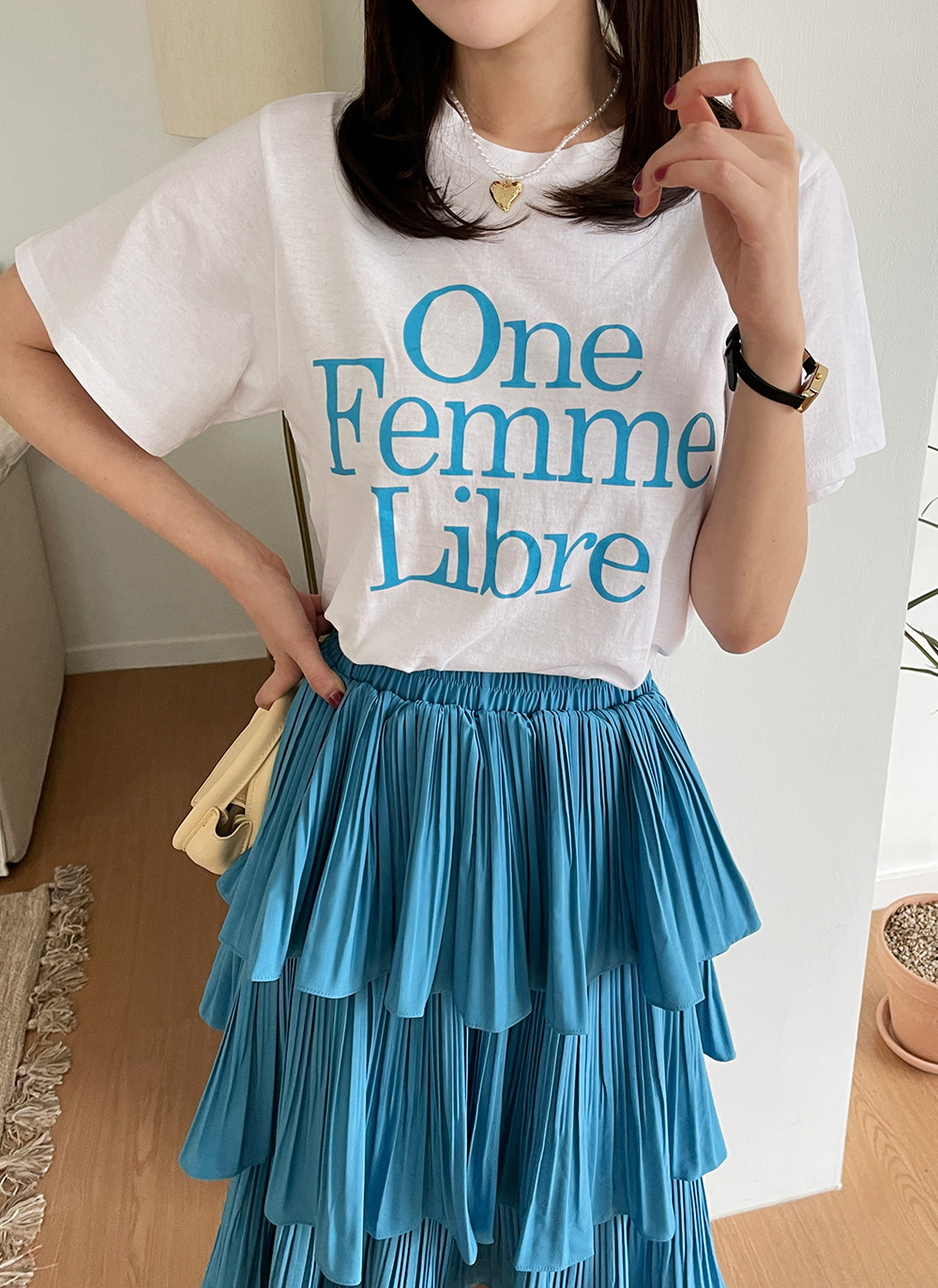 One Femme Libre半袖Tシャツ・全4色 | DHOLIC | 詳細画像7