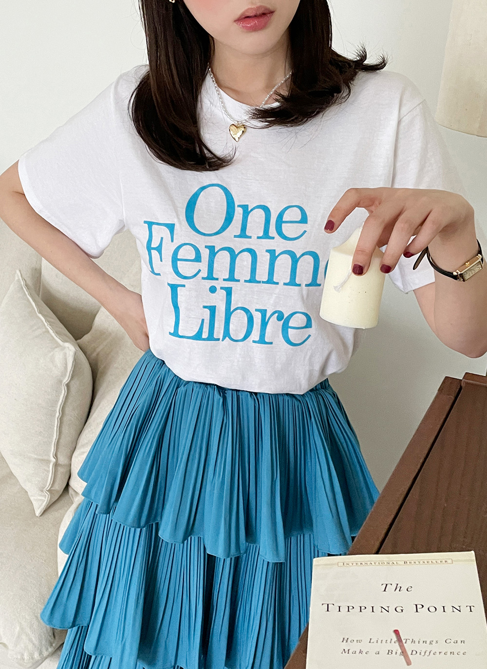 One Femme Libre半袖Tシャツ・全4色 | DHOLIC | 詳細画像13