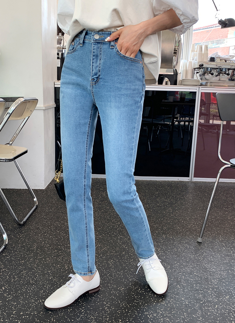 スリムストレートエコデニムパンツ・全1色・t00380 | ジーンズ ストレートジーンズ | レディースファッション通販 - DHOLIC (  ディーホリック )