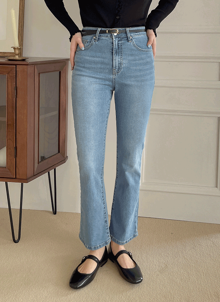 ウエストゴムセミフレアデニムパンツ レディースファッション通販 Dholic 公式