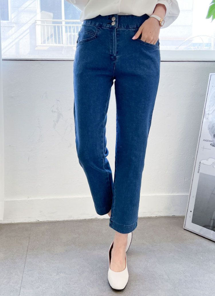 ダークブルーストレートデニムパンツ P ジーンズ ストレート レディースファッション通販 Dholic ディーホリック