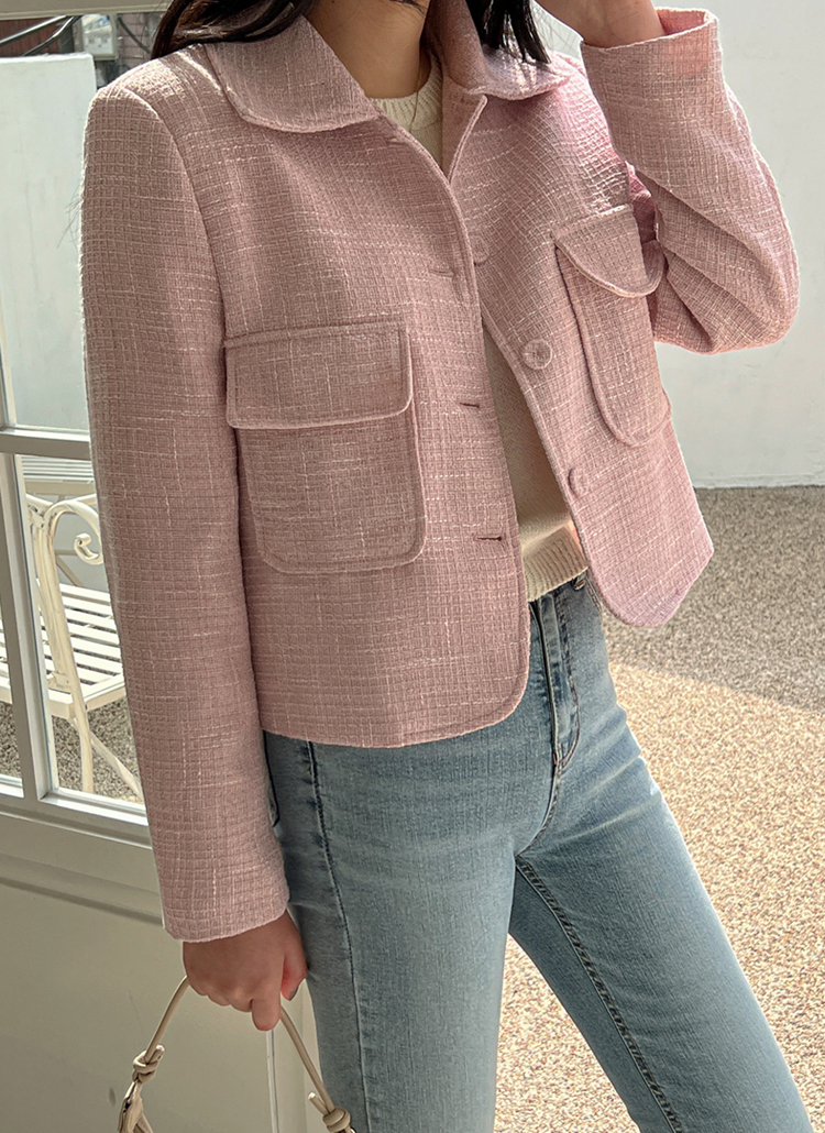 フラップポケットツイードジャケット P レディースファッション通販 Dholic 公式