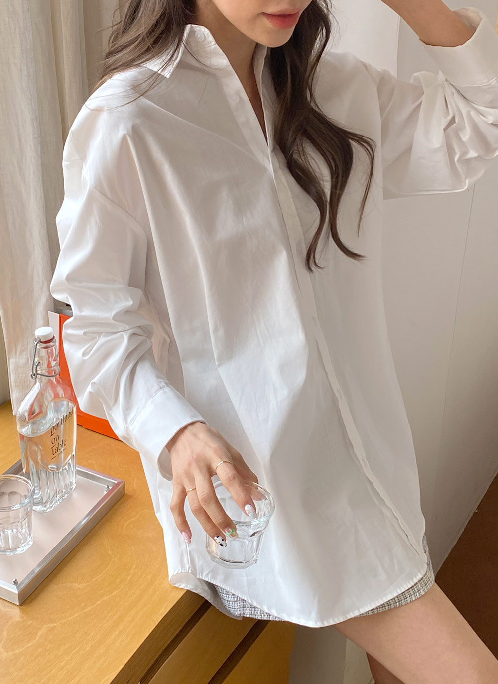 ベルト付き シャツ ホワイト 白 チュニック 新品（DHOLIC ディー