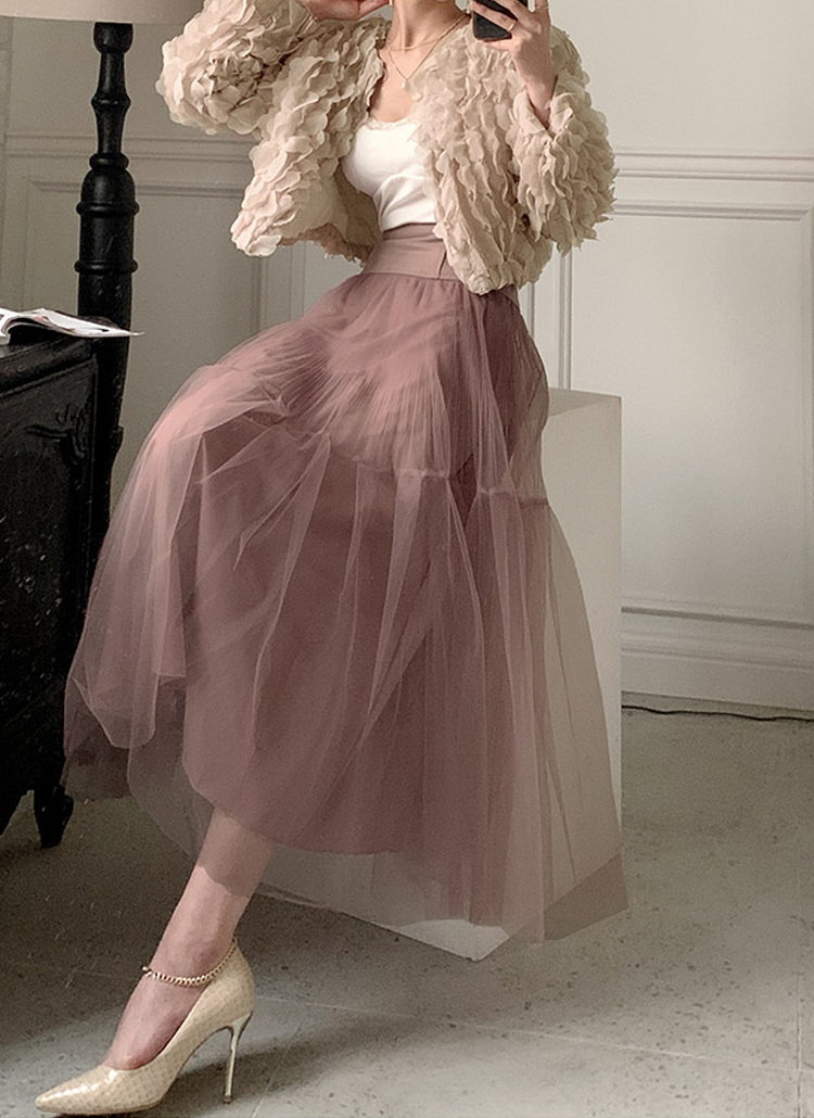 ロングフレアチュールシアーシースルースカート春秋冬 スカート ロングスカート Julllog ジュルログ ファッション総合通販 Dholic