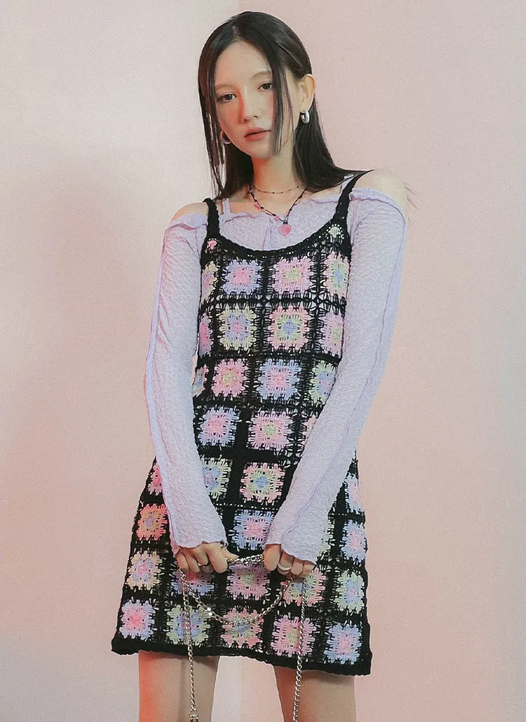 miumiuクロシェ編みワンピ だらし