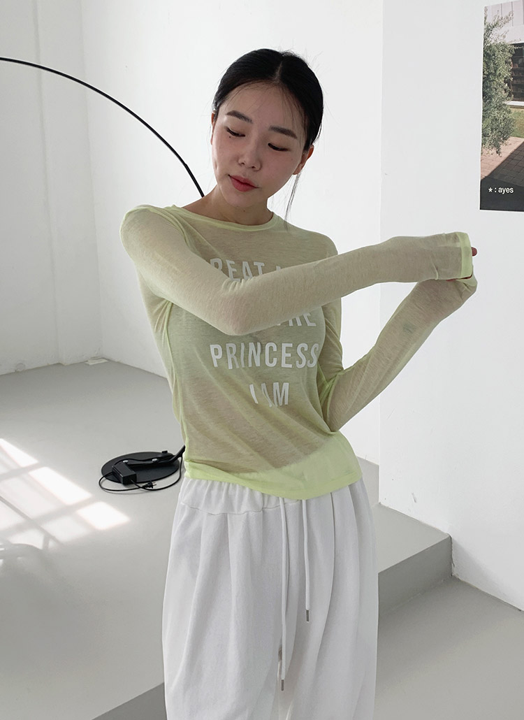 レタリングシースルーTシャツ・p355513