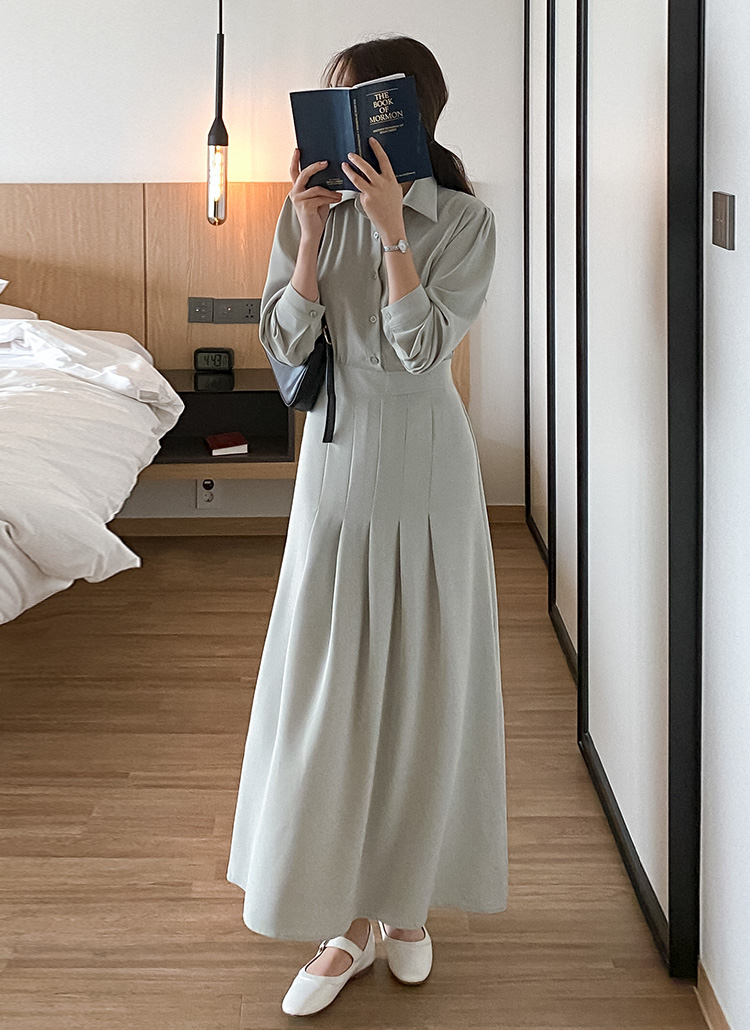 バックリボンハーフボタンシャツワンピース | レディースファッション
