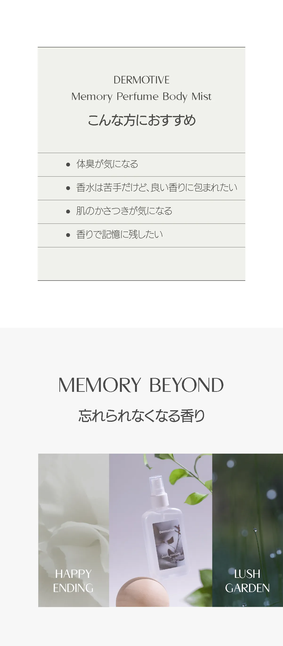 [ダモーティブ] メモリーパフュームボディミスト(ハッピーエンディング) | 詳細画像4