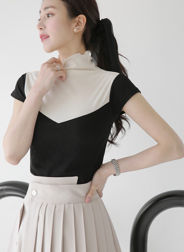 配色ハイネック半袖tシャツ P トップス 半袖tシャツ レディースファッション通販 Dholic ディーホリック