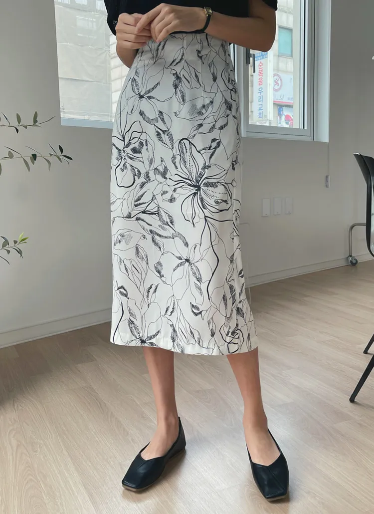 ハイウエストフラワースカート | レディースファッション通販 - DHOLIC 