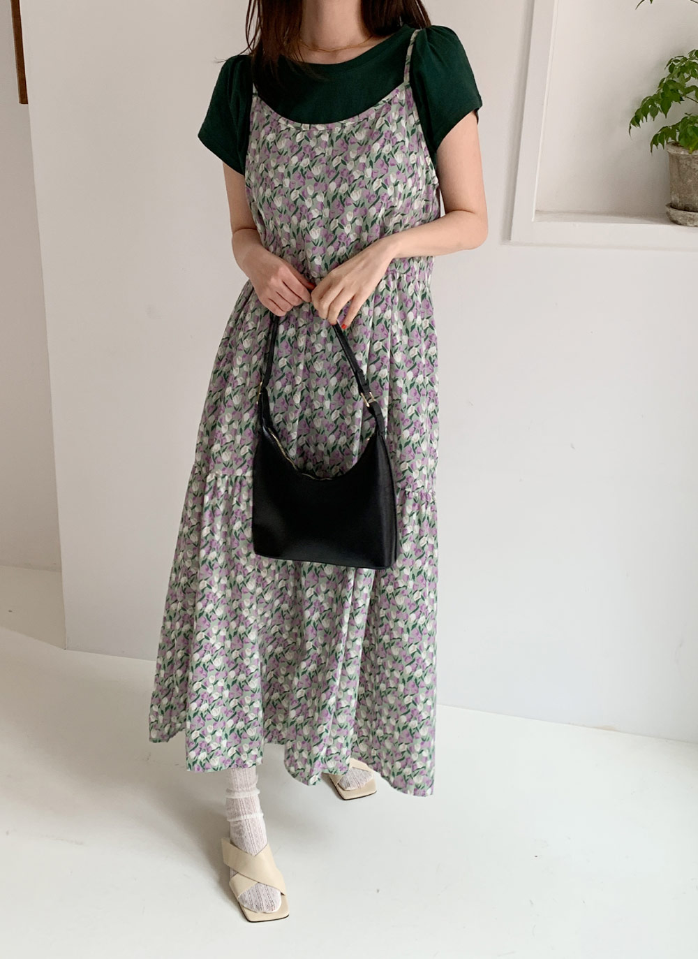 チューリップティアードキャミワンピース・全3色 | レディース