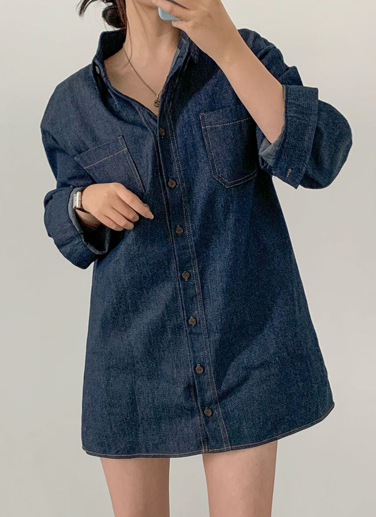 ツーポケデニムミニワンピース P ワンピース シャツワンピース レディースファッション通販 Dholic ディーホリック