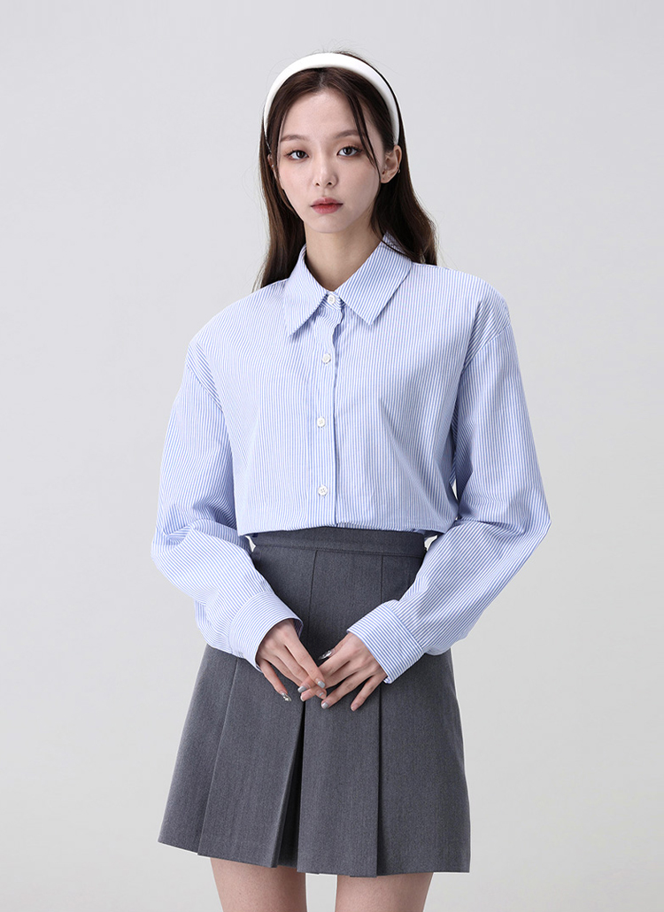 ストライプ柄シャツ・p357450