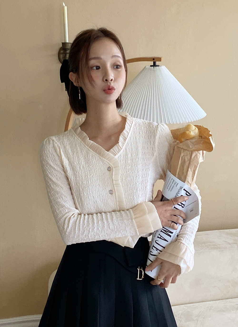 パンツ裏地Dリングプリーツミニスカート・全2色 | DHOLIC | 詳細画像27