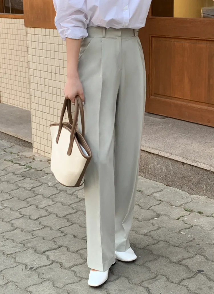 アッシュミントスラックスパンツ | レディースファッション通販 - DHOLIC 