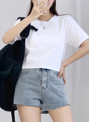 10COLORSクロップド半袖Tシャツ（トップス/Tシャツ）| bullang_girls | 東京ガールズマーケット
