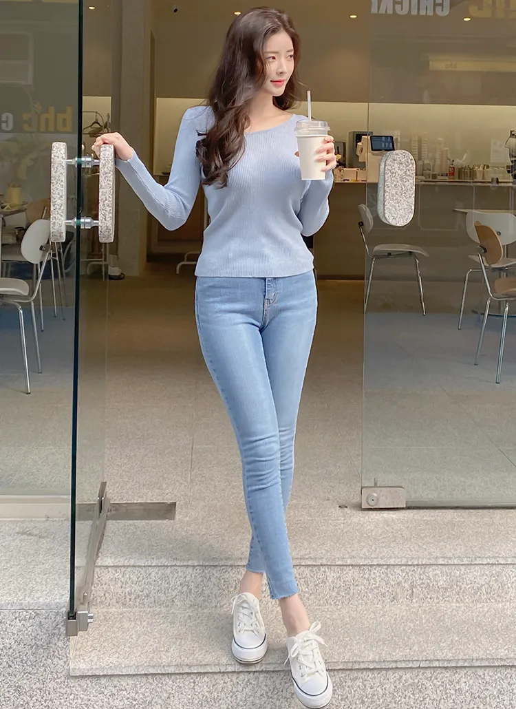 ウォッシングスキニーデニムパンツ | レディースファッション通販 - DHOLIC 