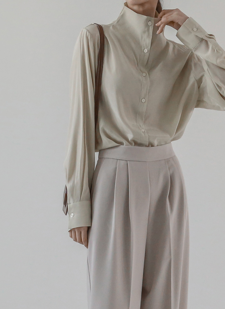 シルキータッチハイネックシャツ レディースファッション通販 Dholic 公式