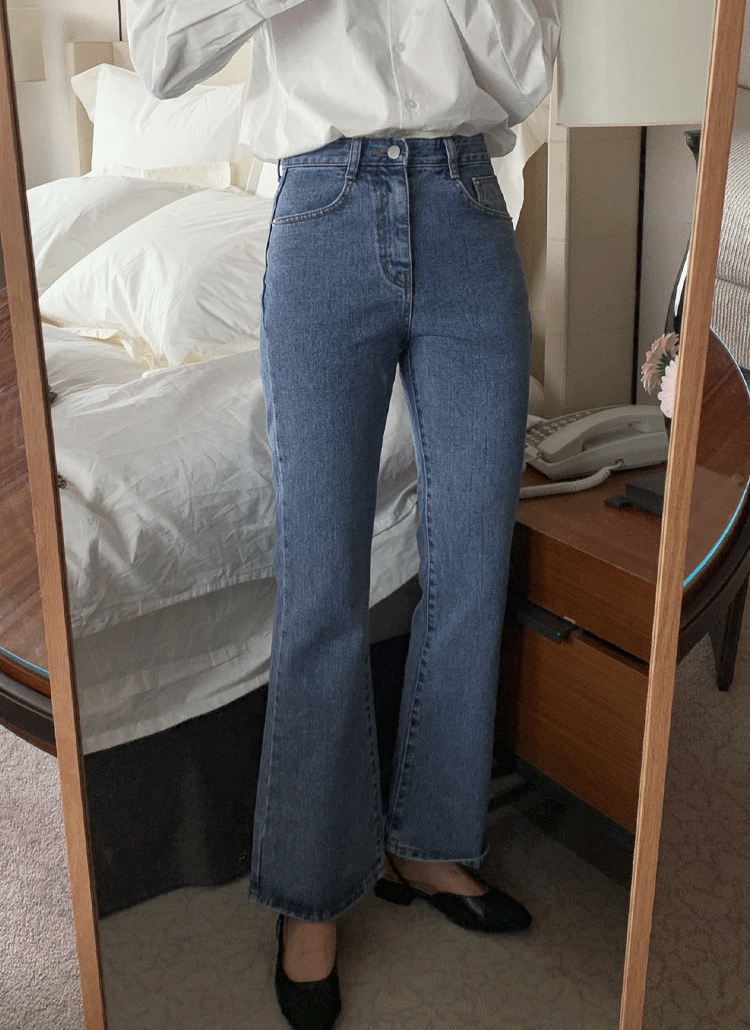 フレアミドルブルーデニムパンツ P ジーンズ フレア レディースファッション通販 Dholic ディーホリック