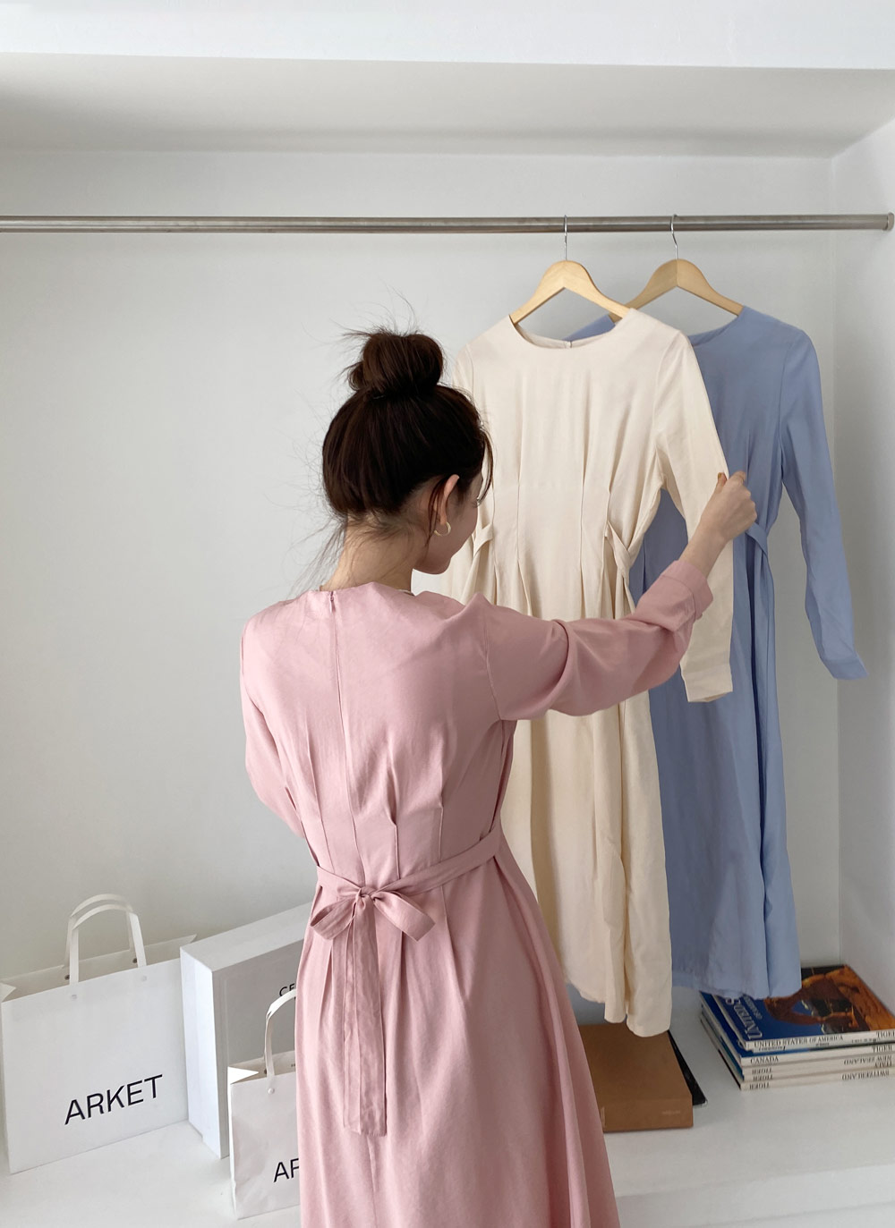 バックリボンパステルワンピース・全3色 | レディース バックリボンパステルワンピース・全3色 | レディース