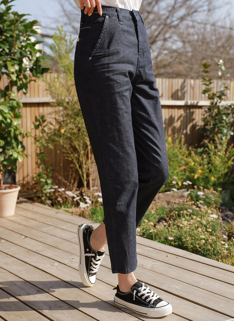 ウエストゴムストレートデニムパンツ P ジーンズ ストレート レディースファッション通販 Dholic ディーホリック