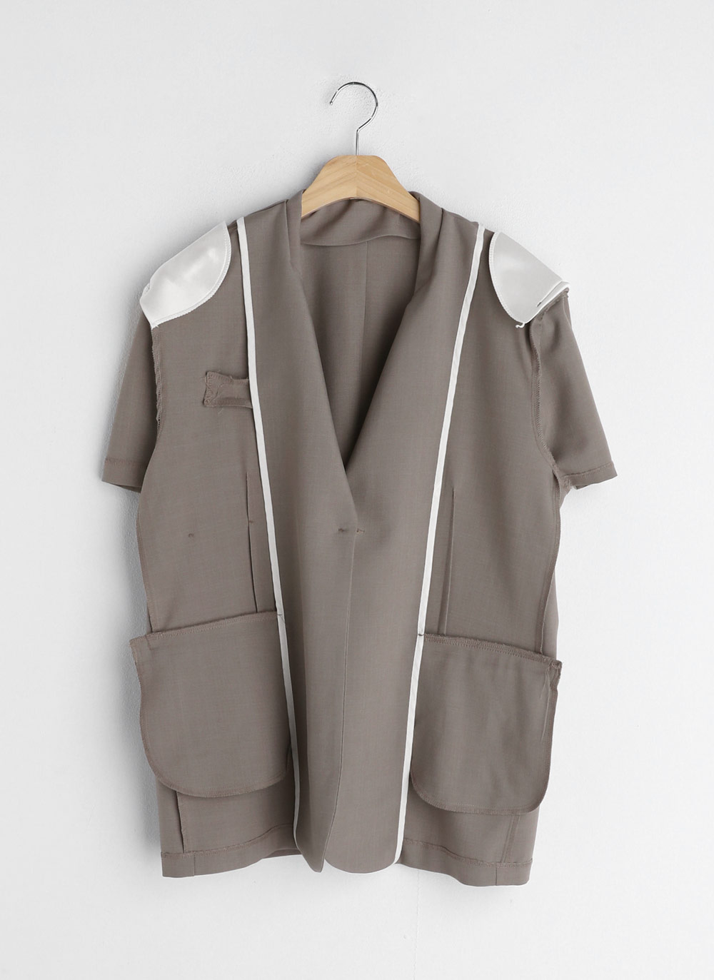 2WAY半袖ジャケット&クロップドビスチェ&タックスラックス3SET・全3色 | DHOLIC | 詳細画像22