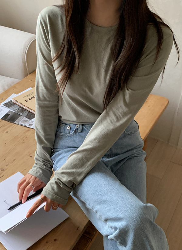 スリムテンセル混tシャツ P トップス 長袖tシャツ レディースファッション通販 Dholic ディーホリック