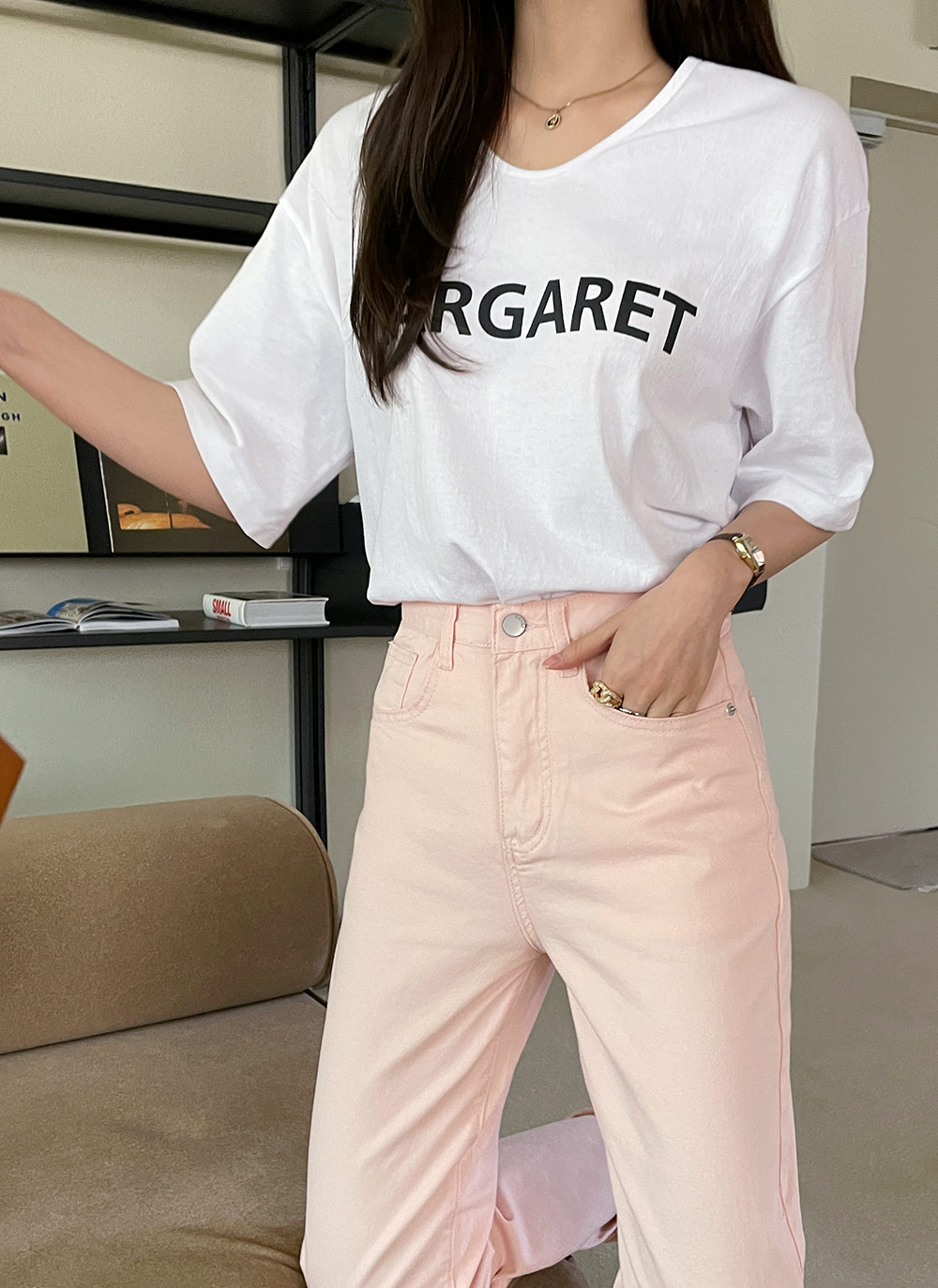 MARGARETスリット半袖Tシャツ・全4色 | DHOLIC PLUS | 詳細画像8