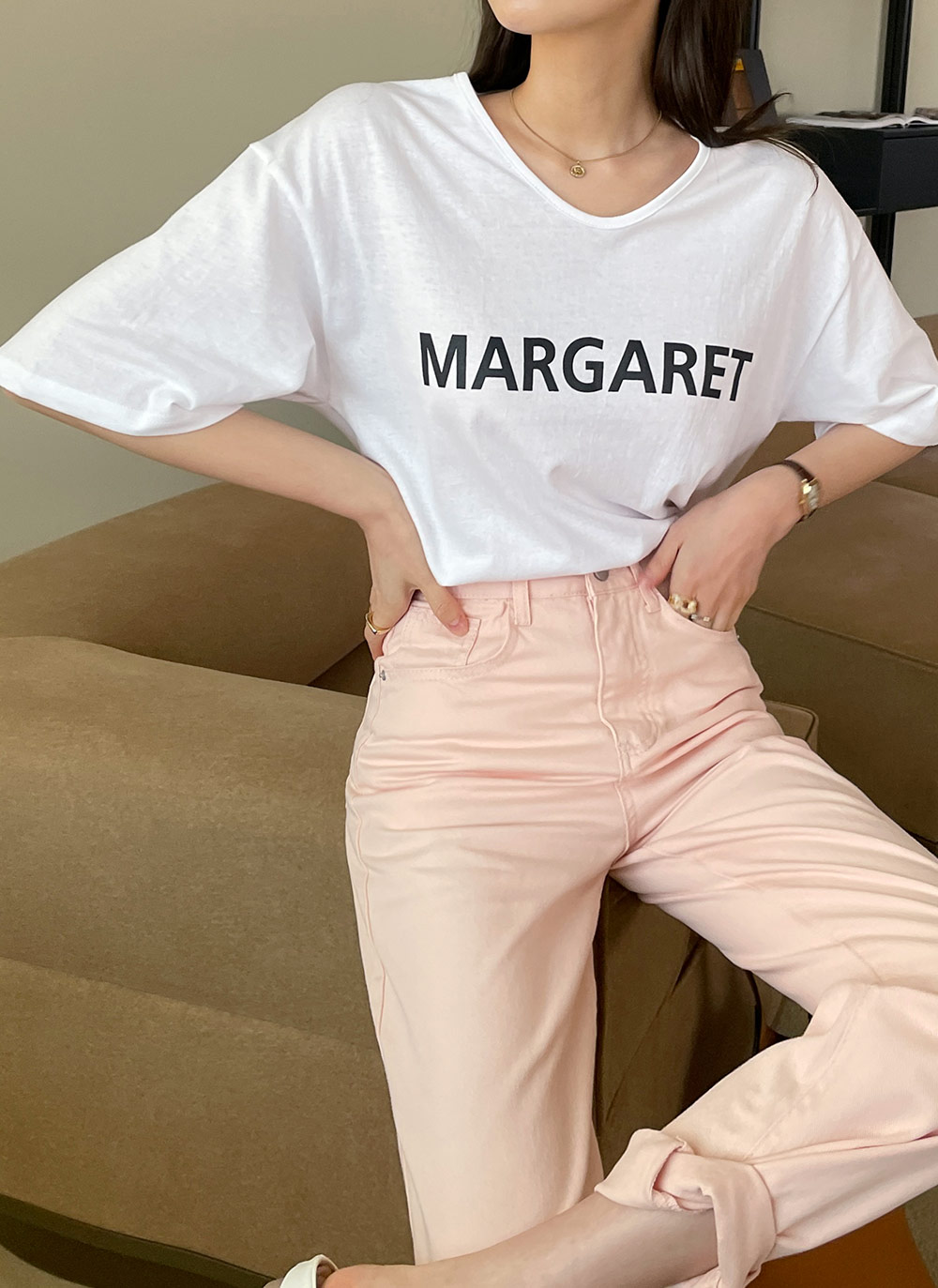 MARGARETスリット半袖Tシャツ・全4色 | DHOLIC PLUS | 詳細画像13