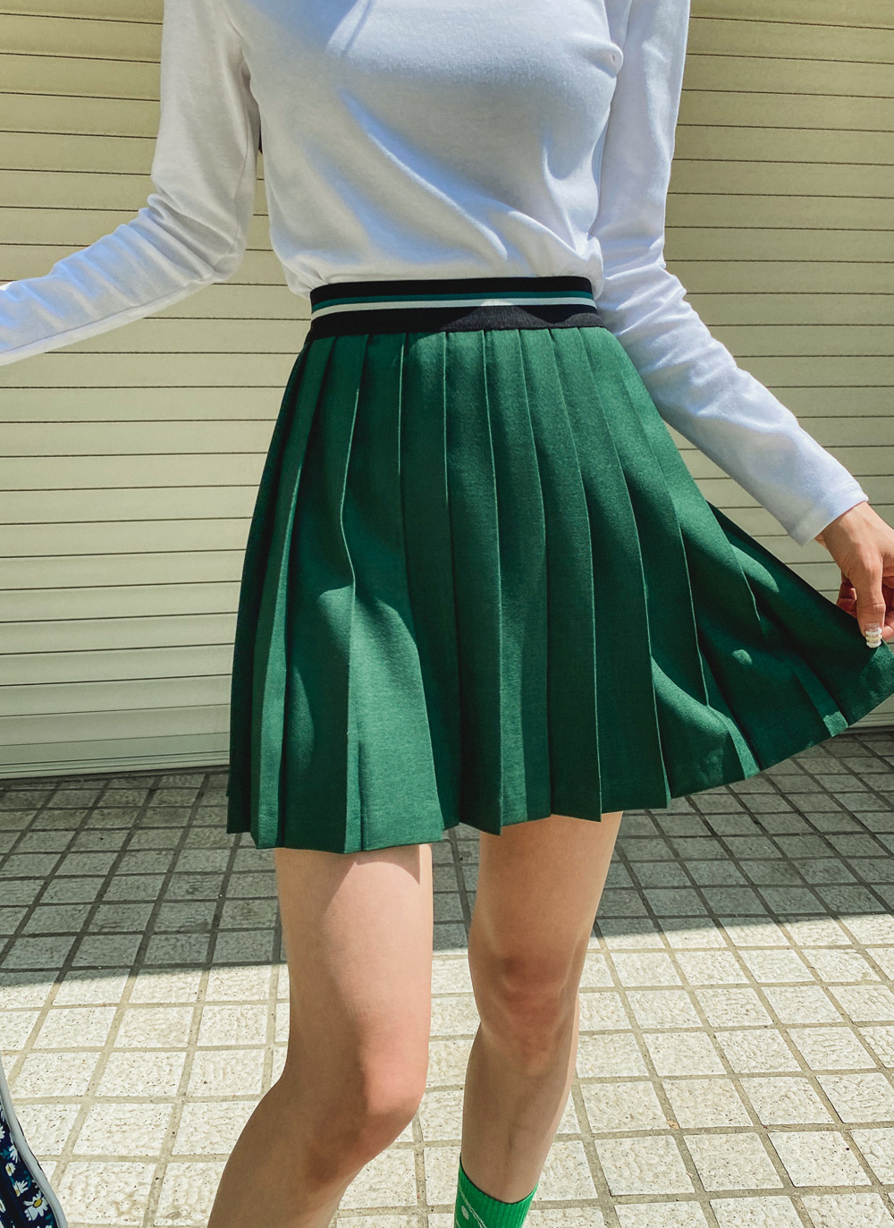 パンツ裏地配色プリーツスカート・全5色 | レディースファッション通販