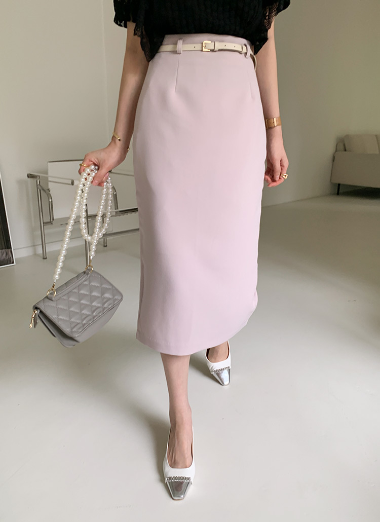 ベルト付バックスリットタイトスカート 全3色 B レディースファッション通販 Dholic 公式