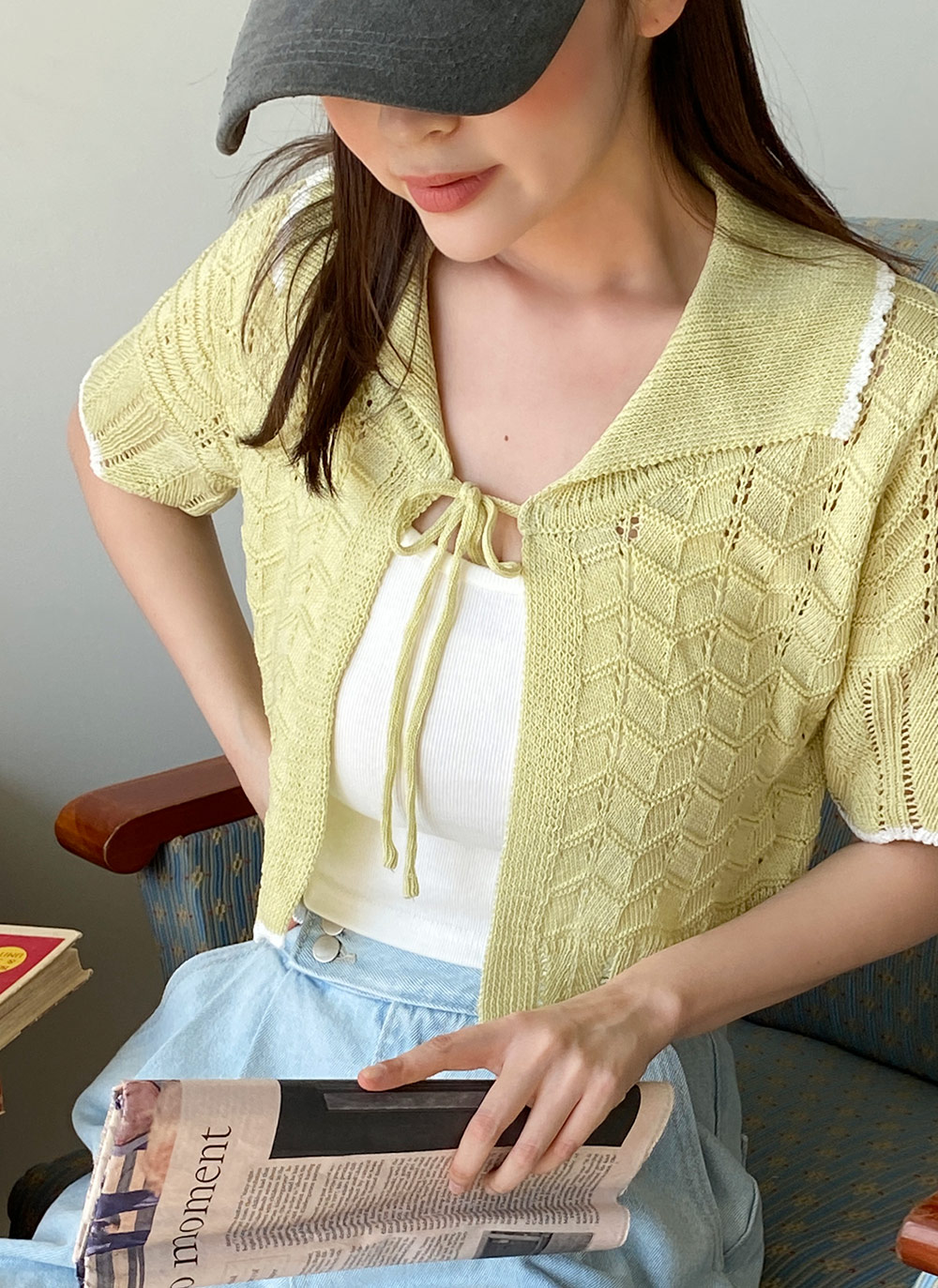パンチング配色ニットカラーカーディガン・全4色 | DHOLIC | 詳細画像18