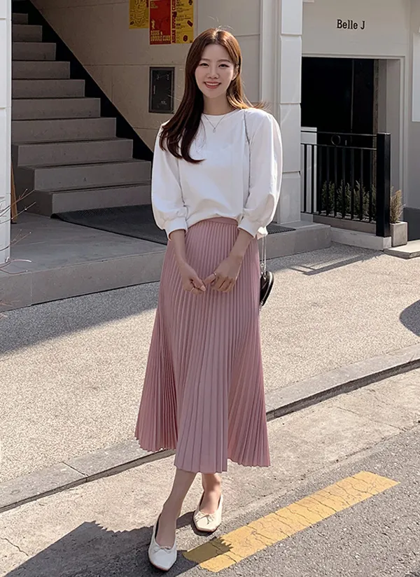 イージーロングプリーツスカート | レディースファッション通販 - DHOLIC 