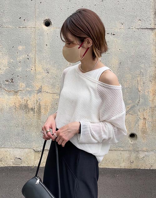 シースルーニットトップス（トップス/ニット）| yun_wear | 東京ガールズマーケット