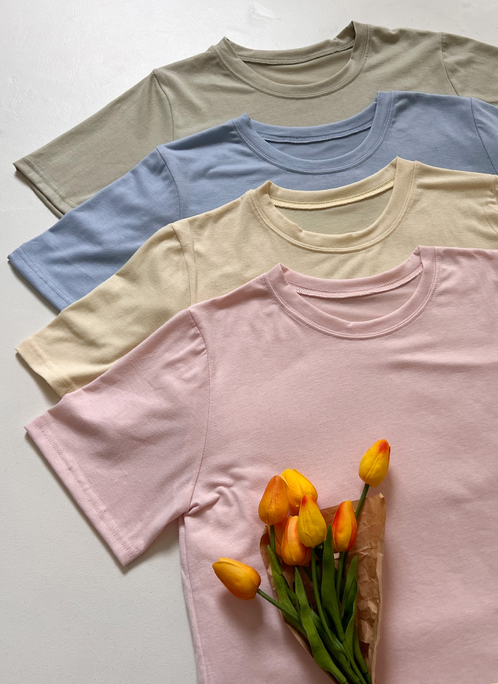 ラウンドネック半袖Tシャツ・全8色 | DHOLIC PLUS | 詳細画像2