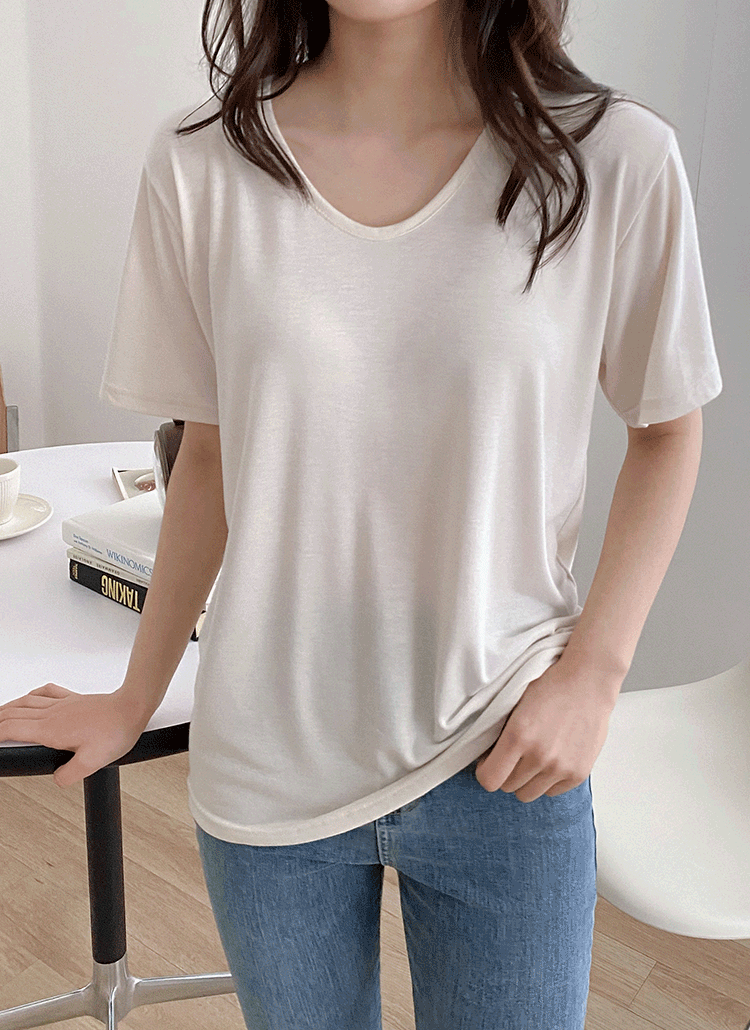 Vネックルーズ半袖tシャツ レディースファッション通販 Dholic 公式
